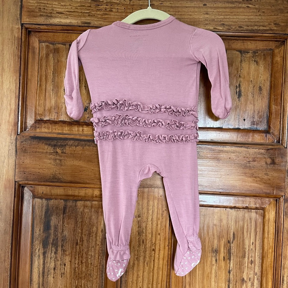 Posh Peanut Footie Sleeper NB Dark Pink
